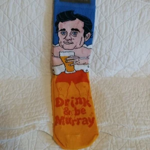 Neu Bill Murray Freaker Füße Socken "Drink and be Murray" Hergestellt in den USA - Bild 1 von 6