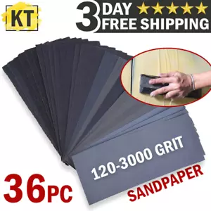 Sandpaper Sand Paper Sanding Sheets Grit Wet Dry Use Wood Automotive Metal Work - Picture 1 of 13