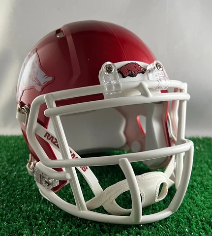 CUSTOM ARKANSAS RAZORBACKS RIDDELL SPEED MINI HELMET Cover