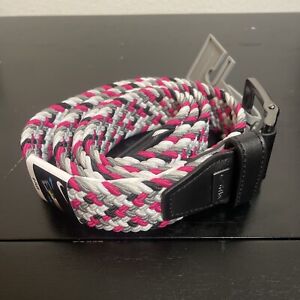 Nike Golf G-Flex Multi Weave Stretch L 40-42Belt Black Pink White Retail $55 New