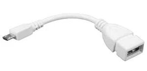 Adapter MICRO USB B wtyczka / USB A gniazdo OTG On-The-Go Biały - MEDION - Zdjęcie 1 z 2