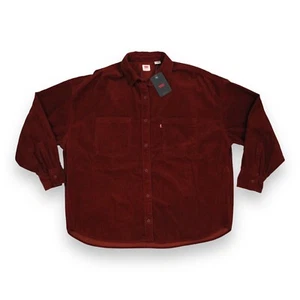 Levi’s Corduroy Elliot Utility Shirt, Size Large, Fired Brick Color - Picture 1 of 5