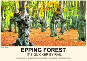 Vintage Style Eisenbahn Poster Epping Forest A4/A3/A2 Druck - Bild 1 von 1