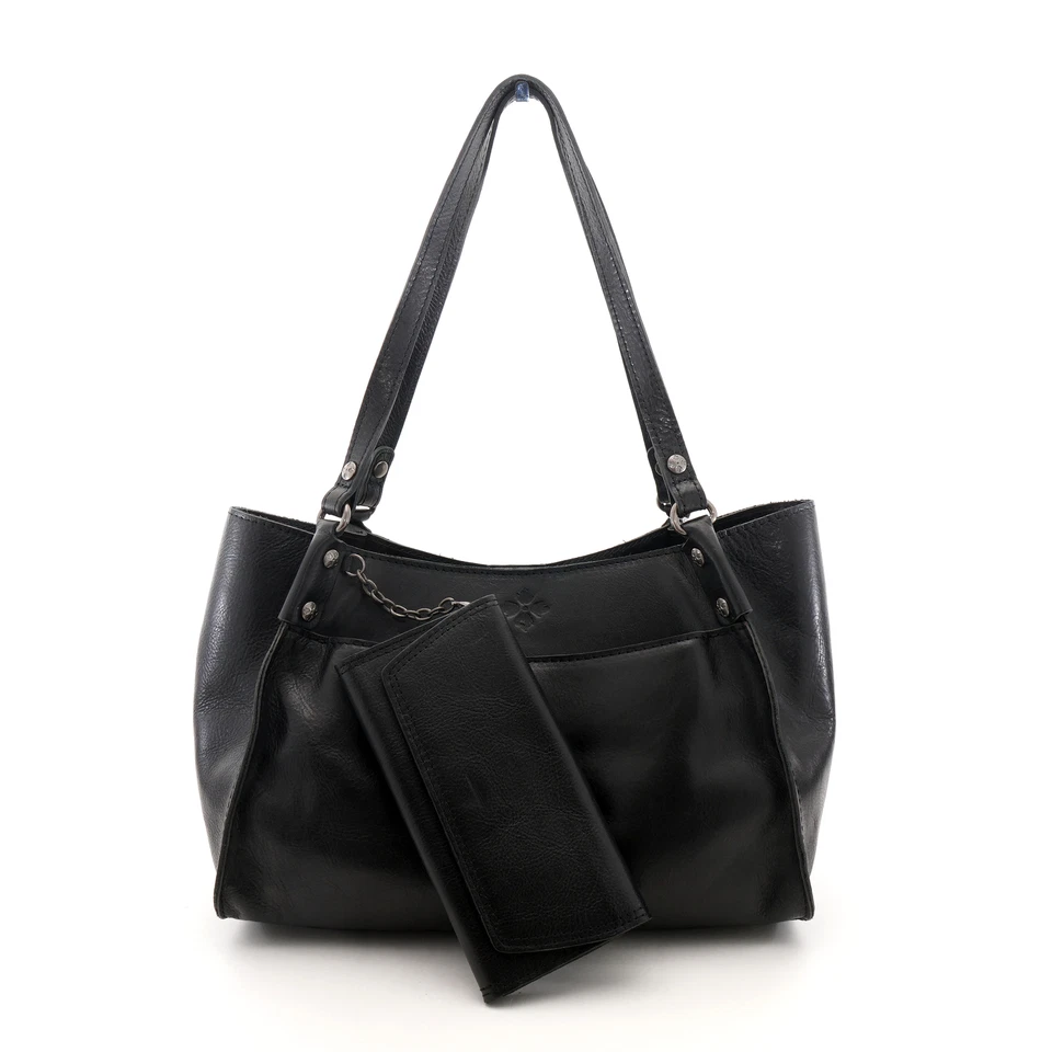 Patricia Nash Segovia Medium Tote Bag With Removable Clutch Black