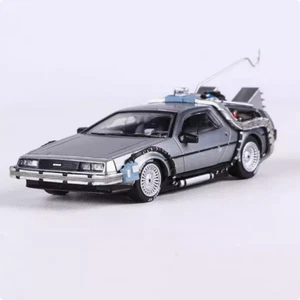 MJ 1: 64 Back to the Future Time Machine Delorian DMC-12 Simulation Alloy Car Mo - Picture 1 of 15