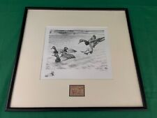 1946 Federal Duck Stamp Print #RW13 Redheads by Bob Hines with Remarque
