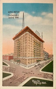 Chattanooga TN "The Hotel Patten" Linen Postcard Tennessee - Picture 1 of 2