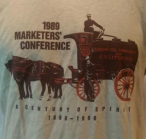 Vintage T shirt Size LARGE 1989 Union Oil - Picture 1 of 4