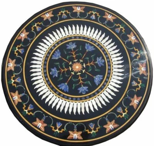 36 " Marmo Divano Centro Table Top Inserto Pietra Dura Intarsiato Handmade - Foto 1 di 1