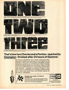 1969 ROGER PENSKE'S SUNOCO TRACO LOLA-CHEVY MARK III B ~ ORIGINAL CHAMPION AD - Picture 1 of 1