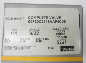NEW PARKER 04F20C2118AAF4C05S GOLD RING VALVE - Picture 1 of 1