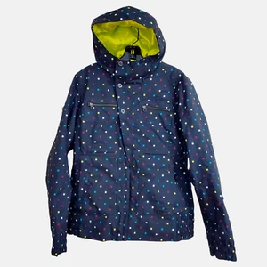 Burton DryRide Lush Snowboard Jacket Womens L Multi Squares Ski/Snowboard black - Picture 1 of 20