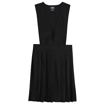 Uniforme Escolar Niñas Negro Cuello en V Y9000 Plisado Brindis Francés Talla 4 a 20 Foto 1 de 2