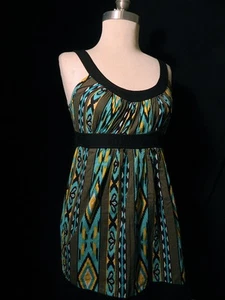 Forever 21 Size Small Multi Color Geometric Sleeveless Tunic - Picture 1 of 11