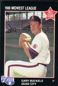 1988 Grand Slam Card Quad City Angels GARY BUCKELS RC ANGELS LA MIRADA CA