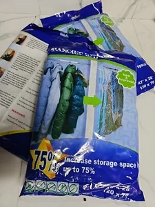 3 Hanging Vacuum Storage Bag, waterproof, reusable, Protect For mildew & Odors - Picture 1 of 10