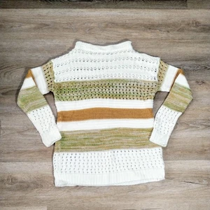 Unbranded Loose Knit Fall Sweater Women Small Brown Green Cottagecore Loungewear - Picture 1 of 6
