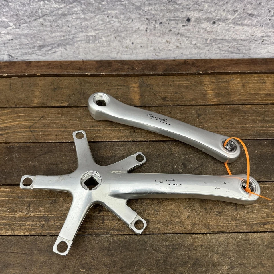 Juego de bielas vintage Campagnolo Mirage TRIPLE 170 mm 5 pernos 135 BCD cónico cuadrado Foto 1 de 4