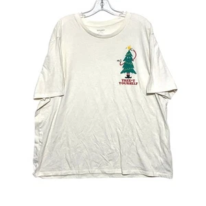 Old Navy Tree-t Treat Yourself Weihnachtsbaum lustiges Feiertag T-Shirt Herren XXL - Bild 1 von 6
