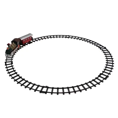8-Piece Battery Operated Red and Green Animated Classic Train Set with Sound - Image 1 of 4