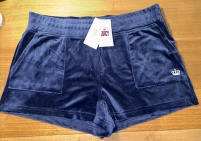 Juicy by Juicy Couture Velour Shorts, Atlantis Blue - Image 1 of 4