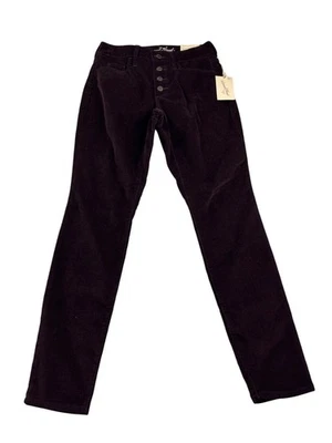 Universal Thread High Rise Skinny Corduroy Pants Size 0/25R Button Fly Burgundy - Изображение 1 из 4