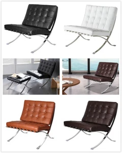 Barcelon-a Chair Lounge Chair Lounge Sofa Sessel Italien Leder Falten Club Stuhl - Bild 1 von 16