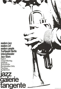Jazz Galerie Tangente ORIGINAL A2 Konzertplakat aus den 1960ern / Berlin - Picture 1 of 1