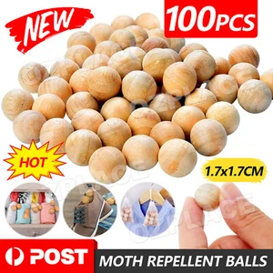 100x Cedar Mothballs Natural Scented Insect Repellent Safe Effective Clothes VIC - Picture 1 of 9
