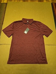 Beverly Hills Polo Club Dark Red Maroon Size M Polo Short Sleeve Shirt New Tags! - Picture 1 of 4