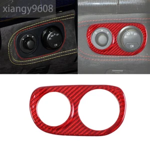 Red Carbon Fiber Inteiror Headlight Switch Button Trim For Ferrari 458 2011-2016 - Picture 1 of 9