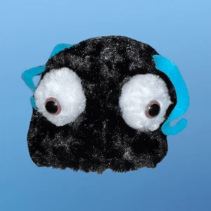 Sombrero de invierno con correa para barbilla de felpa ojos Googly negro infantil - Imagen 1 de 4