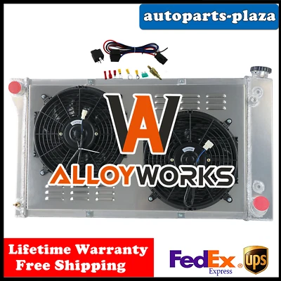 4 Row Radiator Shroud Fan For 1967-1972 Chevy C/K C10 C20 C30 K10 Truck PICKUP Foto 1 de 4