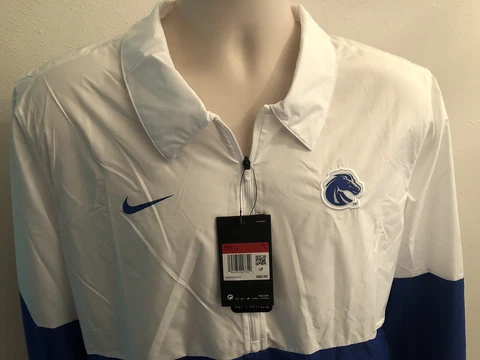 Men's Nike On Field BSU Boise State Broncos 1/2 Zip Windbreaker Jacket L NWT Cover