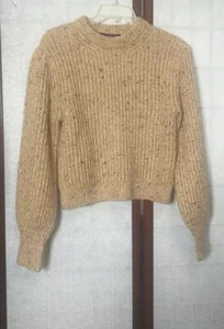 French Connection Women's Tan Camel Natalya Ribbed Sweater Size Small - Bild 1 von 6