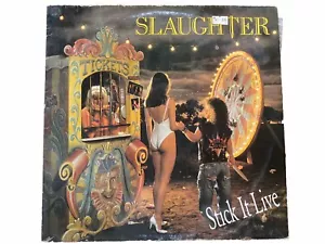 Slaughter – Stick It Live 1990 Original Vinyl Record LP Dana Strum Mark Slaughtr - Picture 1 of 7