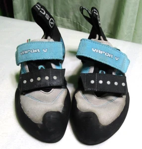 Scarpa Vapor V Woman's Climbing Shoe X Sedge Vibram Sole Size US Size 5.5 Teal - Picture 1 of 11
