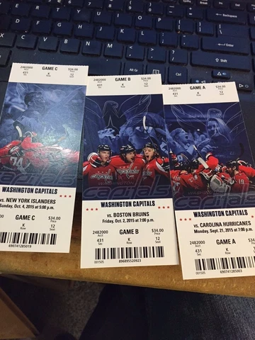 2015-16 WASHINGTON CAPITALS SEASON TICKET STUB PICK YOUR GAME OVECHKIN HOLTBY Cover