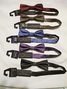 Marc Anthony 100% Silk Classic Clip-On Solid Dress Bow Ties SR$40 NEW - Picture 1 of 9