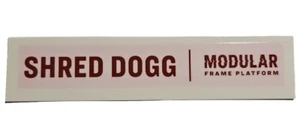 Guerilla Gravity OEM Rahmen Aufkleber Mountainbike "Shred Dogg" 4" x 0,75" Ochsenblut - Bild 1 von 7
