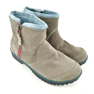 Sorel Women's Ankle Boots Waterproof Suede Zip Shoe Sz US 8.5 9 EU 39.5 40 BO17 - Picture 1 of 12