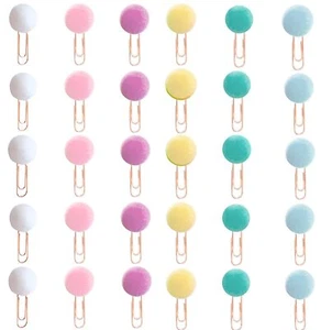 30 Pièces Marque Page en Trombones De Couleur pour La Décoration Ou Le Marqua... - Afbeelding 1 van 7