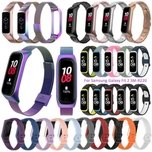 For Samsung Galaxy Fit 2 SM-R220 Silicone Milanese Replacement Strap Watch Band - Picture 1 of 74
