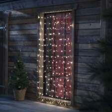 Christmas 104 / 208 LED Curtain Lights Warm White 110CM Wide Outdoor