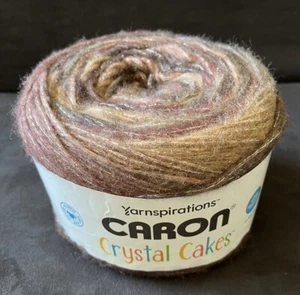 Caron CRYSTAL CAKES Yarn RATTAN #17011 Brown Metallic, 8.5 oz. - Picture 1 of 8