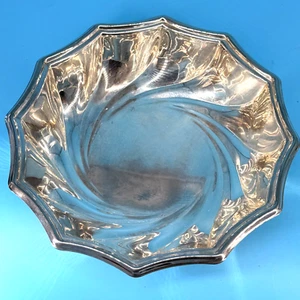 Kirk Stieff Heavy Silverplate Swirl Bowl Italy 1983 Vintage Candy Compote Dish - Picture 1 of 7