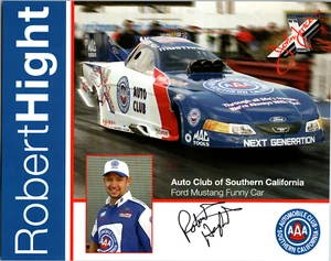 2005 NHRA Robert Hight Hand Signed 10X8 Cardstock AAA Mustang Funny Car DR34 - Picture 1 of 2