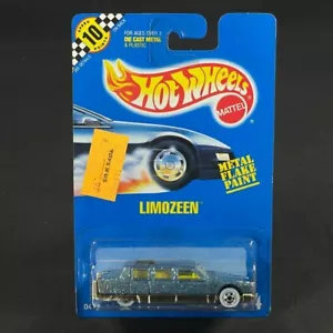 1992 Hot Wheels Collector #174 Limozeen Metal Fland Paint Diecast MOC - Picture 1 of 7