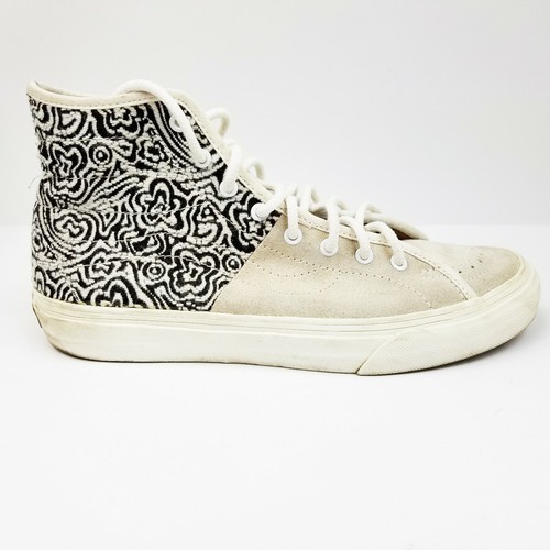 Scarpe da skate unisex VANS scamosciate marroni alte da uomo taglia 7 donna taglia 8 5 usate in ottime condizioni