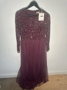 Maya Deluxe Damen Maxikleid Damen Brautjungfer Größe UK 14 Ballkleid - Bild 1 von 3